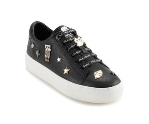 Karl Lagerfeld Cate Pins Lace Up Platform Sneaker, Zapatillas Mujer, Negro, 36 EU