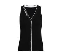 Karl Lagerfeld Chaleco de punto negro / blanco L negro / blanco