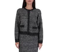 Karl Lagerfeld - Chaqueta Cárdigan de Punto Bouclé - Knitwear - Mujer - Negro - L -
