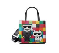 KARL LAGERFELD Charlotte Satchel, Bolsa Tipo Cartera para Mujer, Multicolor Combo, Talla única