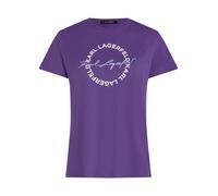Karl Lagerfeld Circle Logo T-shirt Heliotrope Talla: S | Camisetas de Seda Outlet | Mujer | Rosa