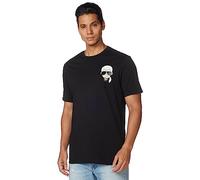 KARL LAGERFELD Classic Karl Character Short Sleeve Crew Neck T-Shirt Camiseta, Negro, XXL para Hombre
