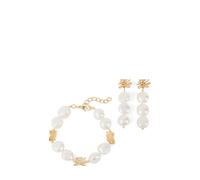 Karl Lagerfeld Conjunto de joyería 'AUTOGRAPH PEARLS' oro / blanco One Size oro / blanco