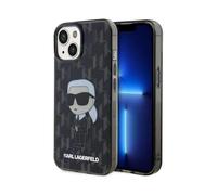 Karl Lagerfeld Estuche rígido Ikonik Monograma Negro - iPhone 15