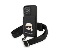 Karl Lagerfeld Estuche rígido KLHCP13LSAKHPK, Negro - iPhone 13 / 13 Pro