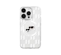 Karl Lagerfeld Funda Compatible con iPhone 16 Pro Back-Cover hul - Funda Compatible con Magsafe IML Metal - Transparente