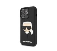 Karl Lagerfeld Funda para Apple iPhone 13 Pro Max 3D Rubber Karl's Head, Negro