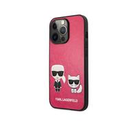 Karl Lagerfeld Funda para Apple iPhone 13 Pro PU Karl & Choupette, Rosa