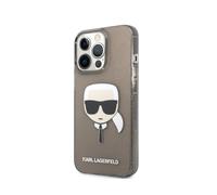 Karl Lagerfeld Funda para Apple iPhone 13 Pro Translucent Glitter Karl, Negro