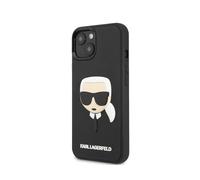 Karl Lagerfeld Funda para Apple iPhone 14 Plus 3D Rubber Karl's Head, Negro