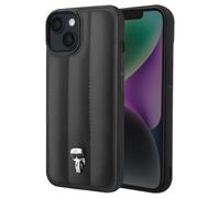 Karl Lagerfeld Funda para Apple iPhone 14 PU Puffy Ikonik Pins, Negro