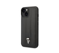 Karl Lagerfeld Funda para iPhone 14 PU Puffy Ikonik Pins, Negro