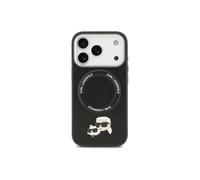 Karl Lagerfeld Funda Para Iphone 17 Pro - Carcasa De Pu Con Magsafe Negra Con Pins K&c, Diseño Elegante Y Ajuste Preciso