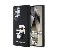 Karl Lagerfeld Funda Poliuretano Saffiano Karl & Choupette Negro - Galaxy S24 Ultra