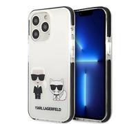 KARL LAGERFELD Funda Rígida diseño Karl y Choupette para Apple iPhone 13 Pro Color Blanco
