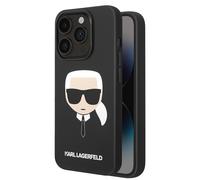 Karl Lagerfeld Funda rígida para Apple iPhone 14 Pro Karl's Head, Negro
