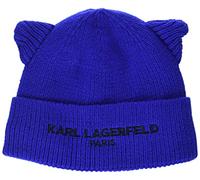 Karl Lagerfeld Gorro Suave con Orejas de Gato para Mujer, Azul, Talla única