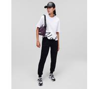 Karl Lagerfeld Hem Signature T-shirt White Talla: S | Camisetas de Seda Outlet | Mujer | Blanco