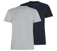 Karl Lagerfeld Hombre Elongated Logo Short Sleeve T-Shirt (2 Pack) Navy/Grey L