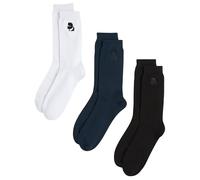 Karl Lagerfeld Hombre K/Kameo Logo Sock (3 Pack) Black/Blue/White 43-46