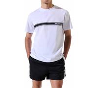 Karl Lagerfeld Hombres Elongated Logo Graphic T-Shirt White L