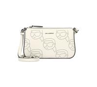 Karl Lagerfeld Ikon Bolsa de hombro Piel natural 21 cm blanco