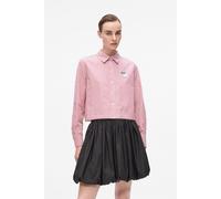 Karl Lagerfeld Ikon Choupette Cropped Shirt Scarlet Sage-white Stripes Talla: 42 | Camisas Outlet | Mujer | Rojo