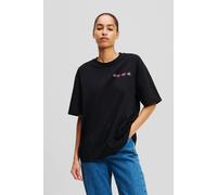 Karl Lagerfeld Ikon Colour Oversized Tshirt Black Talla: S | Camisetas de Seda Outlet | Mujer | Negro