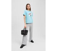 Karl Lagerfeld Ikon Duo Aquarelle T-shirt Still Water Talla: XS | Camisetas de Seda Outlet | Mujer | Cian