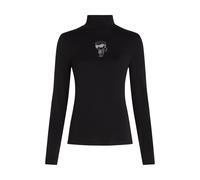 Karl Lagerfeld Ikon Glitter Mock Neck Ls Top Black Talla: M | Manga Larga Outlet | Mujer | Negro