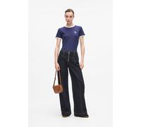 Karl Lagerfeld Ikon Patch Wide Denim Pants Dark Blue Talla: W27 | Pantalones Outlet | Mujer | Azul
