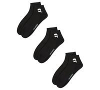 Karl Lagerfeld International B.V Ikon Sneaker Sock 3 Pack Calcetines, Negro, 39-42 Hombres