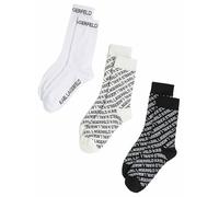 Karl Lagerfeld International B.V Monogram Sock 3 Pack Calcetines, Multicolor, 35-38 Mujeres