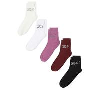 Karl Lagerfeld International B.V Signature Logo Sock 5 Pack Calcetines, Multicolor, 39-42 Mujeres