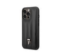 Karl Lagerfeld iPhone 14 Pro PU Case Puffy Ikonik Pins, Negro