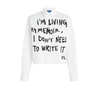 KARL LAGERFELD JEANS Blusa negro / blanco M negro / blanco