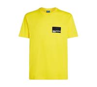 KARL LAGERFELD JEANS, Camiseta De Manga Corta con Logo En Cuadro para Hombre, Ajuste Regular, Amarillo Cibernético, L