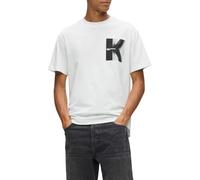 Karl Lagerfeld Jeans, Camiseta de Manga Corta Regular para Hombre, Corte Regular, Blanco, L, Blanco, L