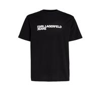 KARL LAGERFELD JEANS Regular Short Sleeve Logo tee Camiseta, Negro, XL para Hombre