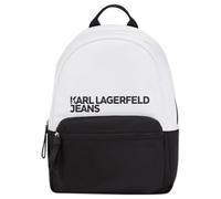 KARL LAGERFELD JEANS Hombre Essential Nylon Back Pack Blanco/Negro One size