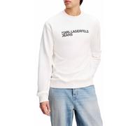 KARL LAGERFELD JEANS Hombre Regular Essential Logo Sweatshirt Blanco XS