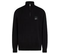 KARL LAGERFELD JEANS Hombre Regular Half-Zip Sweater Negro L