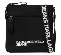 Karl Lagerfeld Jeans, Hombres, Bolso Bandolera Plano De Nailon Esencial, Negro, One size