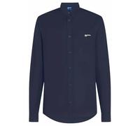 Karl Lagerfeld Jeans, Hombres, Camisa De Popelín, Corte Regular, Negro, XL