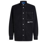 Karl Lagerfeld Jeans, Hombres, Camisa Vaquera Normal, Corte Regular, Negro, XL