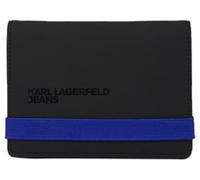 Karl Lagerfeld Jeans Klj Coated PU Passport Holder, Cartera para Pasaporte de Viaje para Hombre, 999 Black, Talla única