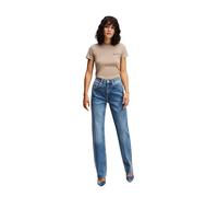 KARL LAGERFELD JEANS Klj High Rise Straight Denim Jeans, Lavado Mid Blue, 30W / 32L Mujeres