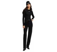 KARL LAGERFELD JEANS Klj HR Straight Denim Jeans, Negro Lavado, 31W / 32L Mujeres
