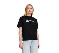 KARL LAGERFELD JEANS Klj Regular Sslv tee Camiseta, Negro, M Mujeres