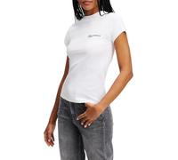 Karl Lagerfeld Jeans Slim Short Sleeve tee Camiseta, Blanco, XL Mujeres